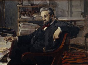 Porträtt av Konstantin Dmitryevich Artsybushev 1849-1901, 1897 av Mikhail Aleksandrovich Vrubel