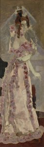 Porträtt av Nadezhda Zabela-Vrubel vid flygeln av Mikhail Aleksandrovich Vrubel