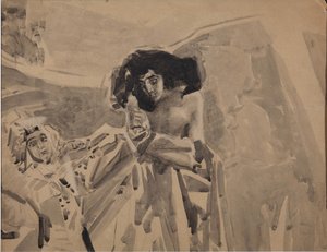 Tamaras dans. Illustration till dikten Demonen av Mikhail Lermontov, 1890-1891 av Mikhail Aleksandrovich Vrubel