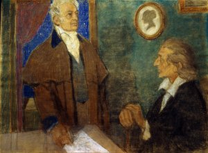 J. W. von Goethe och F. Schiller i Weimar)