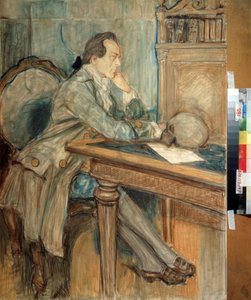 Johann Wolfgang von Goethe (1749-1832) upptäckte det mänskliga intermaxillära benet den 27 mars 1784 (Johann Wolfgang von Goethe upptäckte det mänskliga intermaxillära benet den 27 mars
