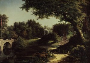 Utsikt över parken i Pavlovsk