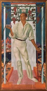 Porträtt av den mexikanska konstnären Roberto Montenegro Nervo (1887-1968) (Porträtt av den mexikanska konstnären Roberto Montenegro Nervo) - Målning av Alexander Yevgenyevich Yakovlev (1887-1938), olja på duk