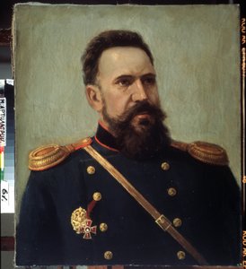 "Porträtt av soldaten och ingenjören Serguei Mosin (1849-1902) uppfinnare av Mosin-Nagant-geväret (Mosin Nagant)"" Målning av Mikhail Gerets (1900-1942) 1941 State Central Artillery Museum, Sankt Petersburg av Mikhail Petrovich Gerets