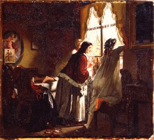 Illustration till dikten Tambovskassörens hustru efter M. Lermontov, 1862 av Mikhail Petrovich Klodt Baron