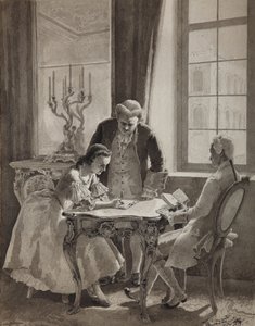 Ryska språklektion av kejsarinnan Katarina II, 1894 av Mikhail Petrovich Klodt Baron