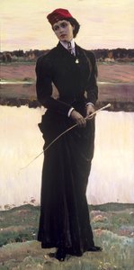 Porträtt av Olga Nesterova eller, kvinna i ridvana, 1906