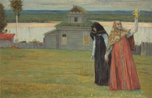 Två systrar av Mikhail Vasilievich Nesterov