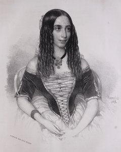 Porträtt av Emilia Lemouton (Miklós Barabás, 1845) av Miklós Barabás