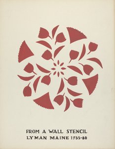 Design från Lyman, Maine 1755-1780: Från den föreslagna portföljen "Maine Wall Stencils"