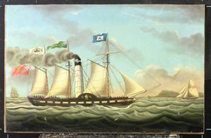 Steam-paketet "Saint Patrick" On The Liverpool To Dublin Run, 1827 av Miles Walters