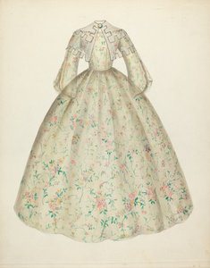 Klänning med Cape Collar av Mina Lowry