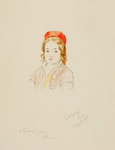 Turkisk flicka, Brusa, 1845.