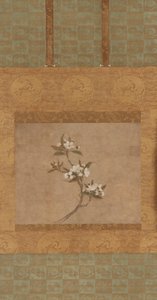 En gren av päronblommor (bläck och färg på papper) av Ming Dynasty Chinese School