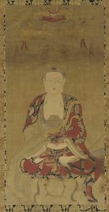 Dhyani Buddha (bläck och färg på papper)