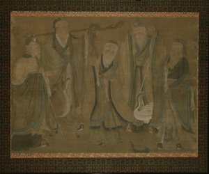 Fem vise, 1400-tidigt 1500-tal av Ming Dynasty Chinese School