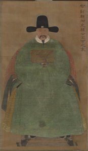 Han Yige, ca 1368-1644 (hängande rulle, färg på siden) av Ming Dynasty Chinese School
