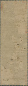 Luohan korsar en flod, 1500-1600-talet (bläck och färg på papper)
