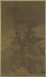 Fenixar på ett Paulownia-träd, ca 1500 av Ming Dynasty Chinese School