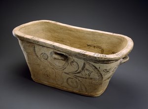 Larnax (badkar och kista) eller "askkista" av Minoan
