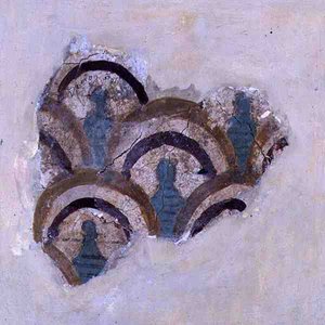 Spiralband och blommor från Knossos, Kreta, ca 1500 f.Kr. (fresk) av Minoan