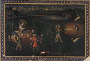 Rådjursjakt på natten, 1700-talet.