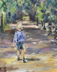 Gå på en promenad (olja på duk) av Miranda Legard
