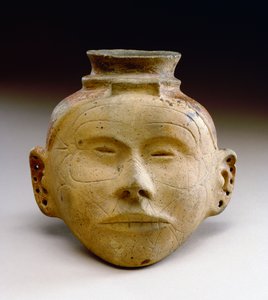 Människohuvudbild, 1300-1500 (keramik)