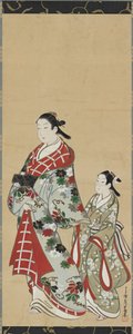 Yudokoro plan d att r tur rs dy skallig, Edo Pelliot d, 1615-1868. av Miyagawa Choki