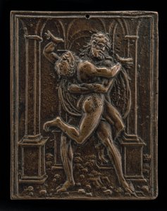 Hercules och Antaeus, sent 1400-tal - tidigt 1500-tal.
