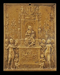 Madonna and Child Enthroned with Saints, sent 1400-tal - tidigt 1500-tal.