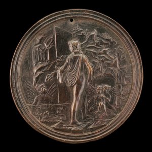 Orpheus Descending into Hades, sent 1400-tal - tidigt 1500-tal. av Moderno