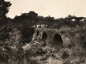 Att bygga ett imperium i den fascistiska tidsåldern: Portugisiska bron, 1936-05-09 (s/v foto) av Modestino Baldinetti