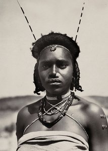 Bygga ett imperium i den fascistiska tidsåldern: en Cunama-tjej, 1936-05-09 (s/v foto) av Modestino Baldinetti