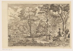 Skogslandskap med satyrer Landskap efter Titian (serietitel)
