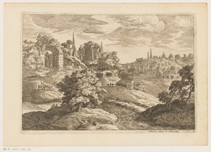Landskap med ruiner och rådjur Landskap efter Titian (serietitel)
