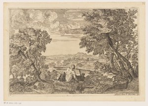 Landskap med fyra vilande män Landskap efter Titian (serietitel)
