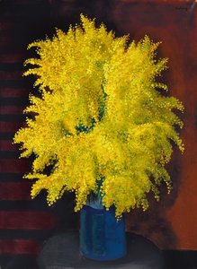 Bouquet of Mimosas, ca 1930 (olja på duk) av Moise Kisling