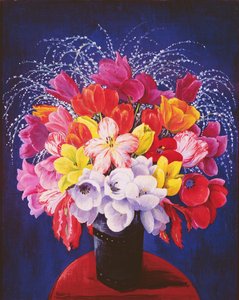 Tulpanbukett (olja på duk) av Moise Kisling