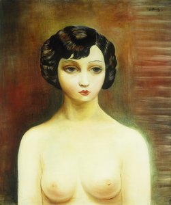Byst av en ung kvinna; Buste de Jeune Femme av Moise Kisling