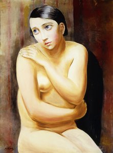 Naken kvinna sittande; Femme Nue Assise