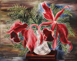 Orkidéer; Orchidees av Moise Kisling