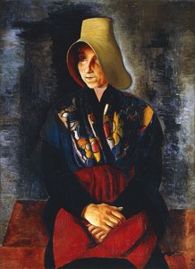 Porträtt av Renee Kislings mor; Portrait de la Mere de Renee Kisling av Moise Kisling