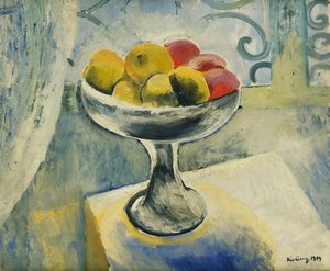 Stilleben med äpplen; Nature Morte aux Pommes av Moise Kisling