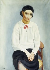Kvinna i vit blus; Femme au Chemisier Blanc av Moise Kisling