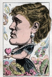 Porträtt av Gabrielle Maria Krauss österrikisk sångerska (1842-1906) av Moloch