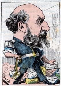 Porträtt av Guillaume Victor Augier (1820-1889), fransk dramatiker. av Moloch