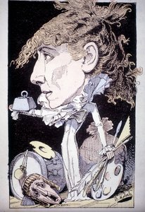 Tecknad film av Henriette Rosine Bernard aka Sarah Bernhardt av Moloch