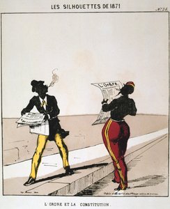 Orden och konstitutionen, 1871. från serien Les Silhouettes de 1871. Pariskommunen, 1871. av Moloch