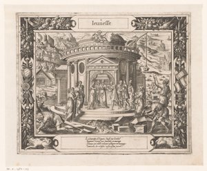 Ungdom under inflytande av Apollo Jeunesse (titel på objekt) Seven Ages of Man (serietitel) Les Figvres Et Povrtraictz Des Sept Aages De L